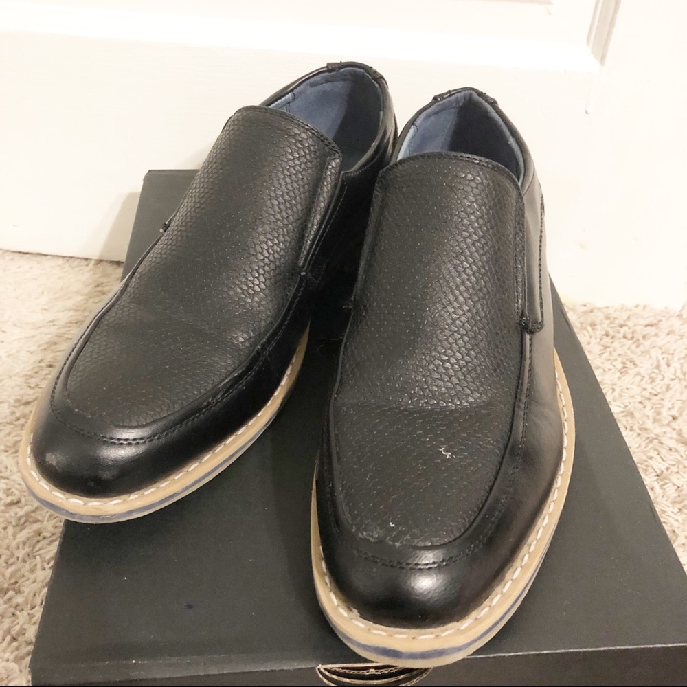Alpine Swiss Carter Black Slip On Loafers Size 8